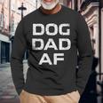 Vintage Dog Dad Af Mans Best Friend Long Sleeve T-Shirt T-Shirt Gifts for Old Men