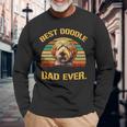 Vintage Goldendoodle Dad Best Doodle Dad Ever V2 Long Sleeve T-Shirt Gifts for Old Men
