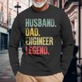 Vintage Husband Dad Engineer Legend Retro Long Sleeve T-Shirt Gifts for Old Men