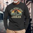 Vintage Jiu Jitsu Dad Just Like A Normal Dad Only Cooler Long Sleeve T-Shirt Gifts for Old Men