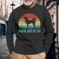 Vintage Korean Jindo Dog Dad Dog Lover Long Sleeve T-Shirt Gifts for Old Men