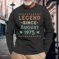 Vintage Legend Seit August 1975 Geburtstag Männer Frauen Langarmshirts Geschenke für alte Männer