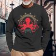 Vintage Octopus Print Retro Octopi Retro Octopus Long Sleeve T-Shirt Gifts for Old Men