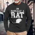 Vintage Rattenliebhaber Langarmshirts, Nagerbesitzer Maus Motiv Geschenke für alte Männer