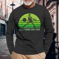Vintage Retro Best Tennis Dad Ever Fathers Day Long Sleeve T-Shirt T-Shirt Gifts for Old Men