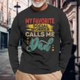 Vintage Retro My Favorite Social Worker Calls Me Dad Long Sleeve T-Shirt Gifts for Old Men