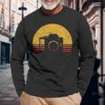 Vintage Retro Sunset Camera Photographer Long Sleeve T-Shirt Gifts for Old Men