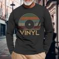Vintage Retro Vinyl Record Player Analog Lp Music Player Men Women Long Sleeve T-shirt Graphic Print Unisex Gifts for Old Men