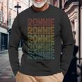 Vintage Ronnie Cool Name Birthday Long Sleeve T-Shirt Gifts for Old Men