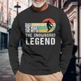 Vintage Snowboard Dad The Man The Myth Snowboard Long Sleeve T-Shirt Gifts for Old Men