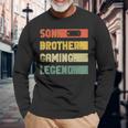 Vintage Sohn Bruder Gaming Legende Retro Video Gamer Junge Langarmshirts Geschenke für alte Männer