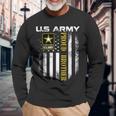 Vintage US Army Proud Brother With American Flag Long Sleeve T-Shirt Gifts for Old Men