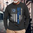 Vintage Usa American Flag Worlds Okayest Us Air Force Wife Men Women Long Sleeve T-shirt Graphic Print Unisex Gifts for Old Men
