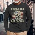 Vintage Usa Flag Goldendoodle Doodle Dad Fathers Day Men Long Sleeve T-Shirt Gifts for Old Men