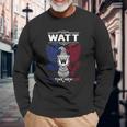 Watt Name Watt Eagle Lifetime Member Gif Long Sleeve T-Shirt Gifts for Old Men