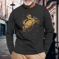 Western Zodiac Golden Cancer The Crab Long Sleeve T-Shirt T-Shirt Gifts for Old Men