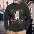 Westie Dog Lover Xmas Santa Ugly Westie Christmas Long Sleeve T-Shirt Gifts for Old Men