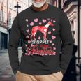 Whippet Is My Valentine Dog Lover Dad Mom Boy Girl Long Sleeve T-Shirt T-Shirt Gifts for Old Men