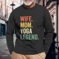 Wife Mom Yoga Legend Long Sleeve T-Shirt Gifts for Old Men