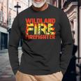 Wildland Fire Rescue Department Firefighters Firemen Uniform Long Sleeve T-Shirt Gifts for Old Men