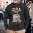 Womens Best Scottish Fold Mom Ever Funny Cat Lover Gifts Vintage Men Women Long Sleeve T-shirt Graphic Print Unisex Gifts for Old Men