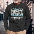 Worlds Best Dishwasher Ever Job Dish Wash Long Sleeve T-Shirt Gifts for Old Men