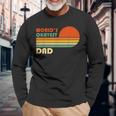 Worlds Okayest Dad Father Retro Vintage Long Sleeve T-Shirt Gifts for Old Men