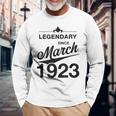 100 Geburtstag 100 Jahre Alt Legendär Seit März 1923 V3 Langarmshirts Geschenke für alte Männer