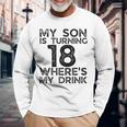 18Th Birthday For Dad Mom 18 Year Old Son Squad Long Sleeve T-Shirt Gifts for Old Men