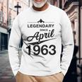 60 Geburtstag 60 Jahre Alt Legendär Seit April 1963 V2 Langarmshirts Geschenke für alte Männer