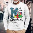 Autism Awareness K Is For Kindness Puzzle Piece Be Kind Long Sleeve T-Shirt T-Shirt Gifts for Old Men