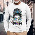Autism Mom Life Messy Bun Sunglasses Bandana Mother’S Day Long Sleeve T-Shirt Gifts for Old Men