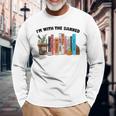 Im With The Banned Love Reading Books Outfit For Bookworms Long Sleeve T-Shirt Gifts for Old Men