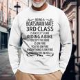 Being A Boatswain Mate 3Rd Class Like Riding A Bik Long Sleeve T-Shirt Gifts for Old Men