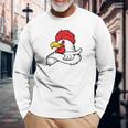 Chicken Farmer V3 Long Sleeve T-Shirt Gifts for Old Men