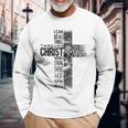 Christian Jesus Lion Of Tribe Judah Cross Lion Of Judah V3 Long Sleeve T-Shirt Gifts for Old Men