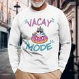Cute Summer Vacay Mode Beach Mode Unicorn Cruise Long Sleeve T-Shirt Gifts for Old Men