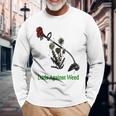 Dads Against Weed Funny Gardening Lawn Mowing Fathers Men Women Long Sleeve T-shirt Graphic Print Unisex Gifts for Old Men