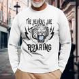 The Heavens Are Roaring Lion Christian Inspired Jesus Long Sleeve T-Shirt Gifts for Old Men