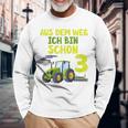 Kinder Ich Bin Schon 3 Traktor Langarmshirts für Jungen, Trecker Motiv Geschenke für alte Männer