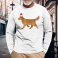 Lustiges Golden Retriever Weihnachts-Langarmshirts, Hunde-Design Tee Geschenke für alte Männer