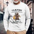 Lustiges Herren Camping Langarmshirts Camping & Rum lösen Probleme, Outdoor Tee Geschenke für alte Männer