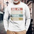 Papa Ehemann Gaming Legende Vintage Videospieler Papa Vater Langarmshirts Geschenke für alte Männer