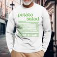 Potato Salad Nutrition Facts Funny Thanksgiving Christmas V2 Men Women Long Sleeve T-shirt Graphic Print Unisex Gifts for Old Men