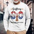 Sc Gaffney South Carolina Peach Festival Us Flag Letters P Long Sleeve T-Shirt Gifts for Old Men