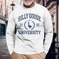 Silly Goose University Goose On The Loose Saying Long Sleeve T-Shirt T-Shirt Gifts for Old Men