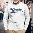 Uncle Est 2023 Uncle To Be New Uncle Long Sleeve T-Shirt T-Shirt Gifts for Old Men