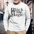 Vintage Afro Black Girl Magic Black History Retro Melanin Long Sleeve T-Shirt Gifts for Old Men