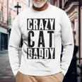Vintage Crazy Cat Daddy Best Cat Dad Ever Long Sleeve T-Shirt Gifts for Old Men
