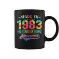 40 Year Old Gifts Made In 1983 Vintage 40Th Birthday Tie Dye Coffee Mug